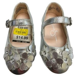 Jessica Simpson Metallic Floral Kids Dress Shoes